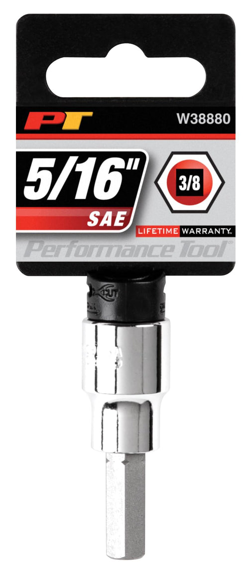 W38880 Performance Tool 3/8-Inch Drive Hex Bit Socket, 5/16