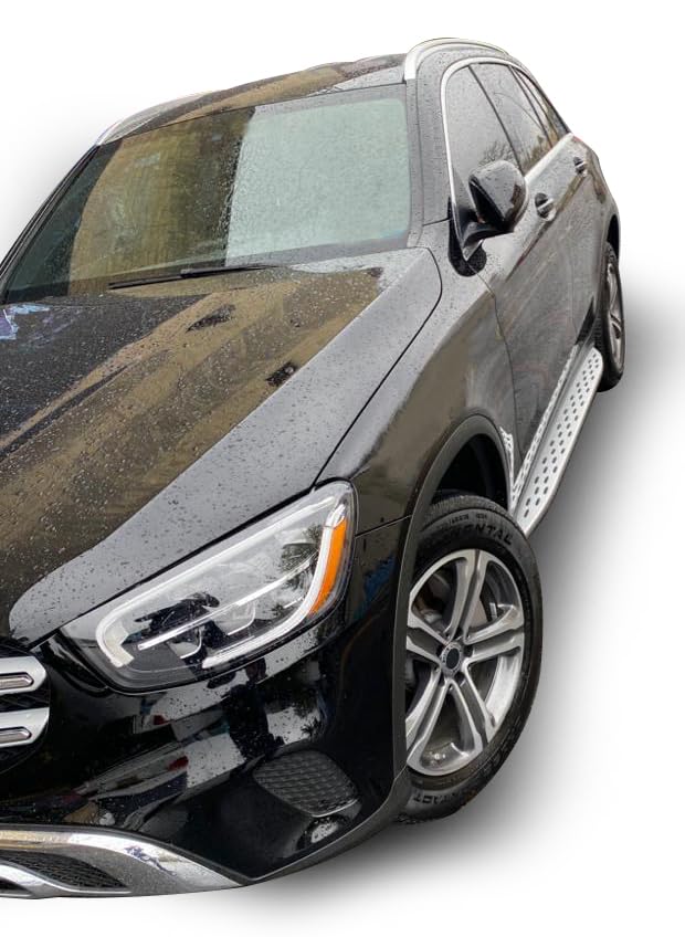 OEM Replica Black Running Boards Compatible with 18-20 GLC350e|GLC63 AMG|GLC63 AMG S|17-18 GLC300|GLC300|17-20 GLC43 AMG-RMWX253