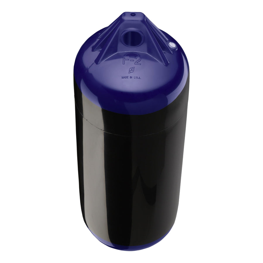 F-2 Standard Polyform Boat Fender Blue Ropehold - Black