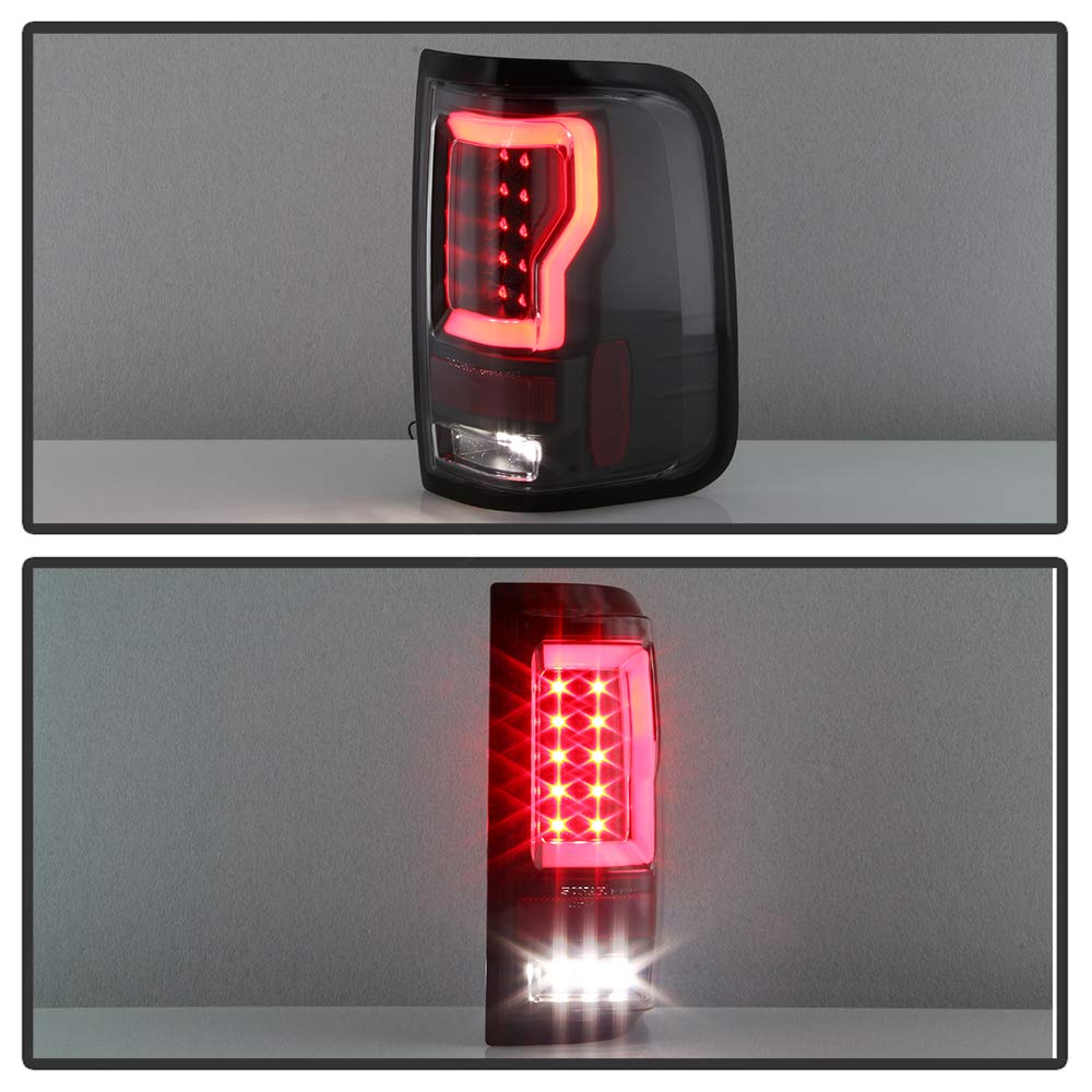 Ford F150 Spyder Auto 5084170 Styleside 04-08 (Not Fit Heritage & SVT) Version 2 Light Bar LED Tail Lights - Black