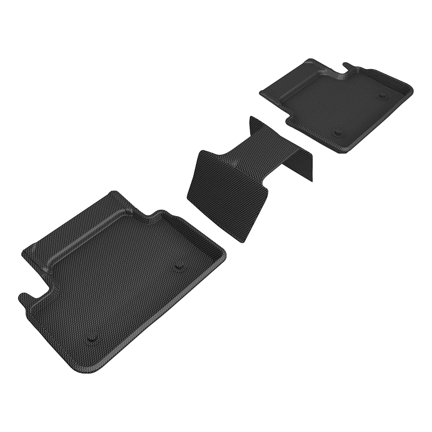 3D MAXpider Kagu Custom Fit Floor Mat (Black) Compatible with BMW 5 Series (G60) 2024-2026 - Second Row