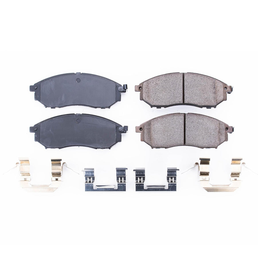 Power Stop Front Brake Kit For Infiniti EX35 2008-12 |EX37 2013 |G25 2011-12 |G35 2005-08 |G37 2009-13 |M35 Infiniti 2006-10 - Ceramic Brake Pads With Installation Hardware, 17-888
