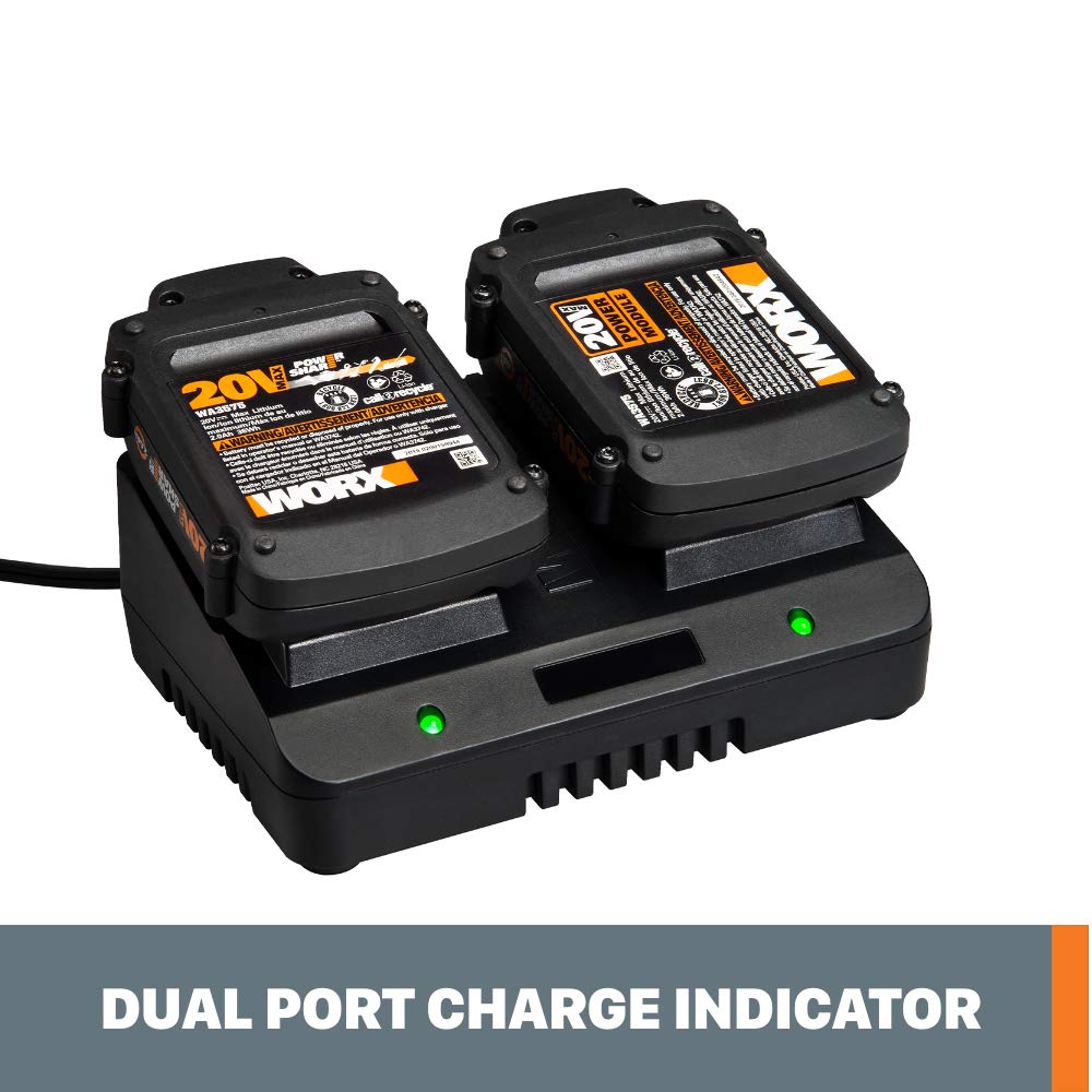 Worx 20V Li-ion Dual Port WA3770 2 Hour Charger