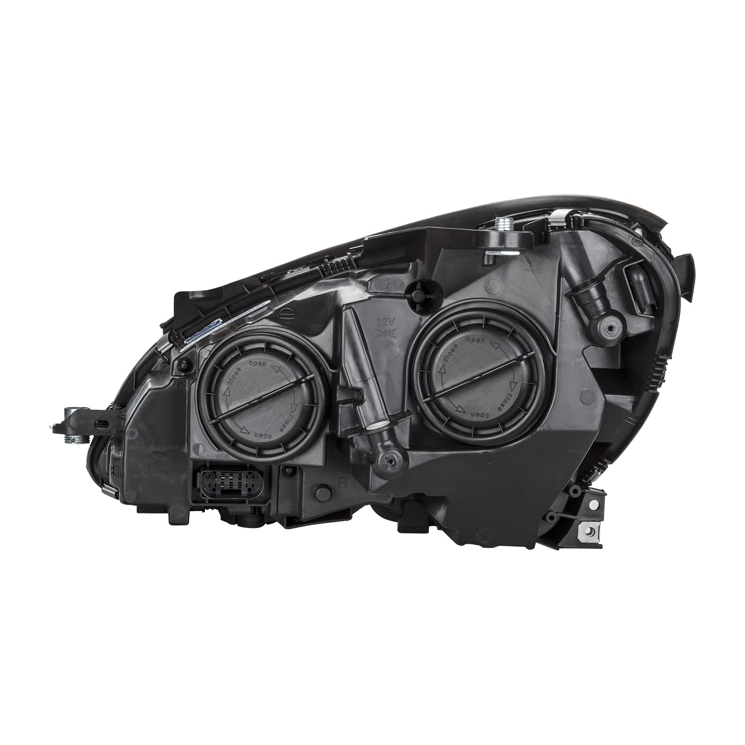 Right TYC Headlight Assembly Compatible with 2012-2014 Mercedes Benz C-Class