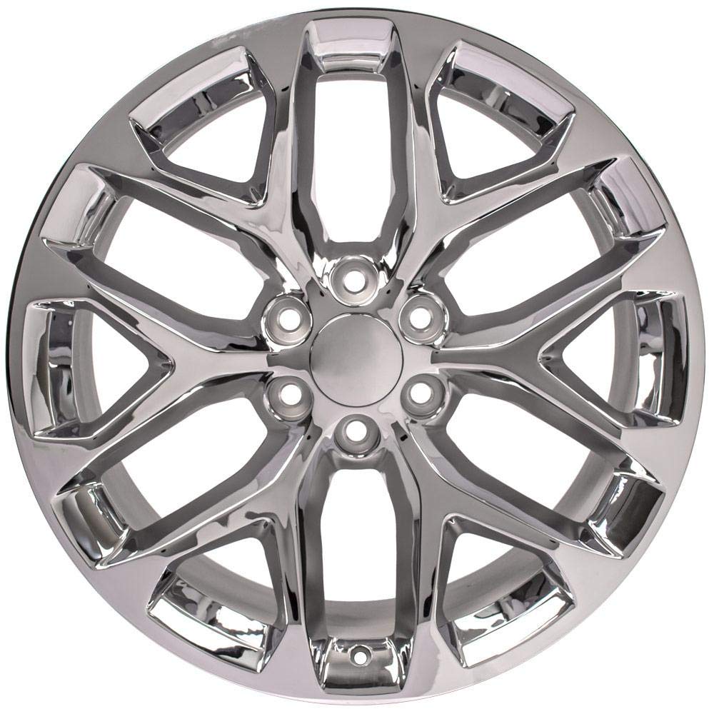 22 inch OE Wheels LLC Rim Fits 6x139.7 Silverado Suburban Tahoe Sierra Yukon Escalade CV98B 22x9 Chrome Wheels Hollander: 5668