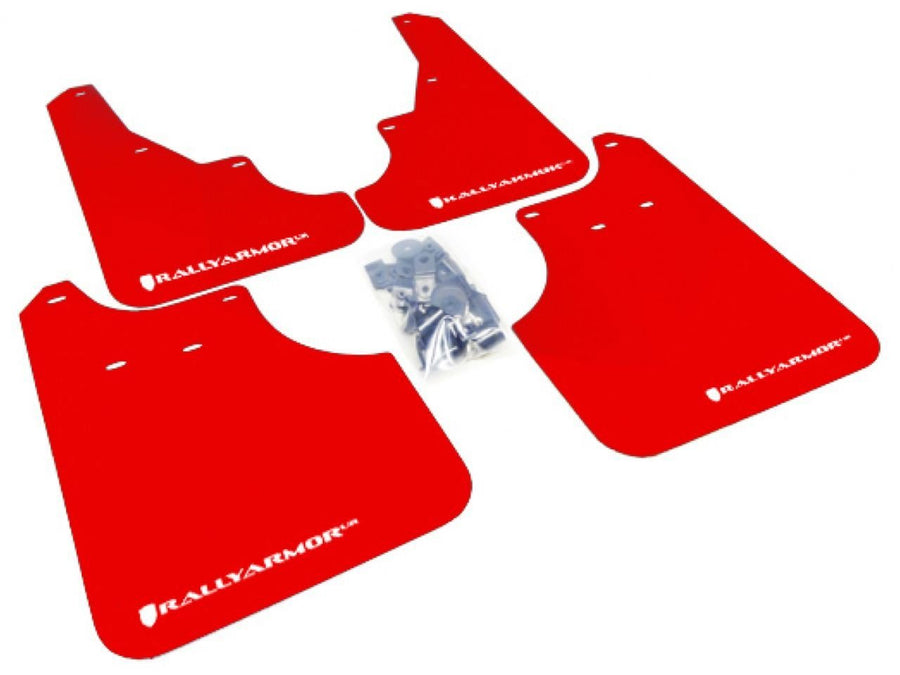 Rally Armor Red, White MF11-UR-RD/WH Mud Flap with Logo (2009+ Subaru Forester UR), 1 Pack
