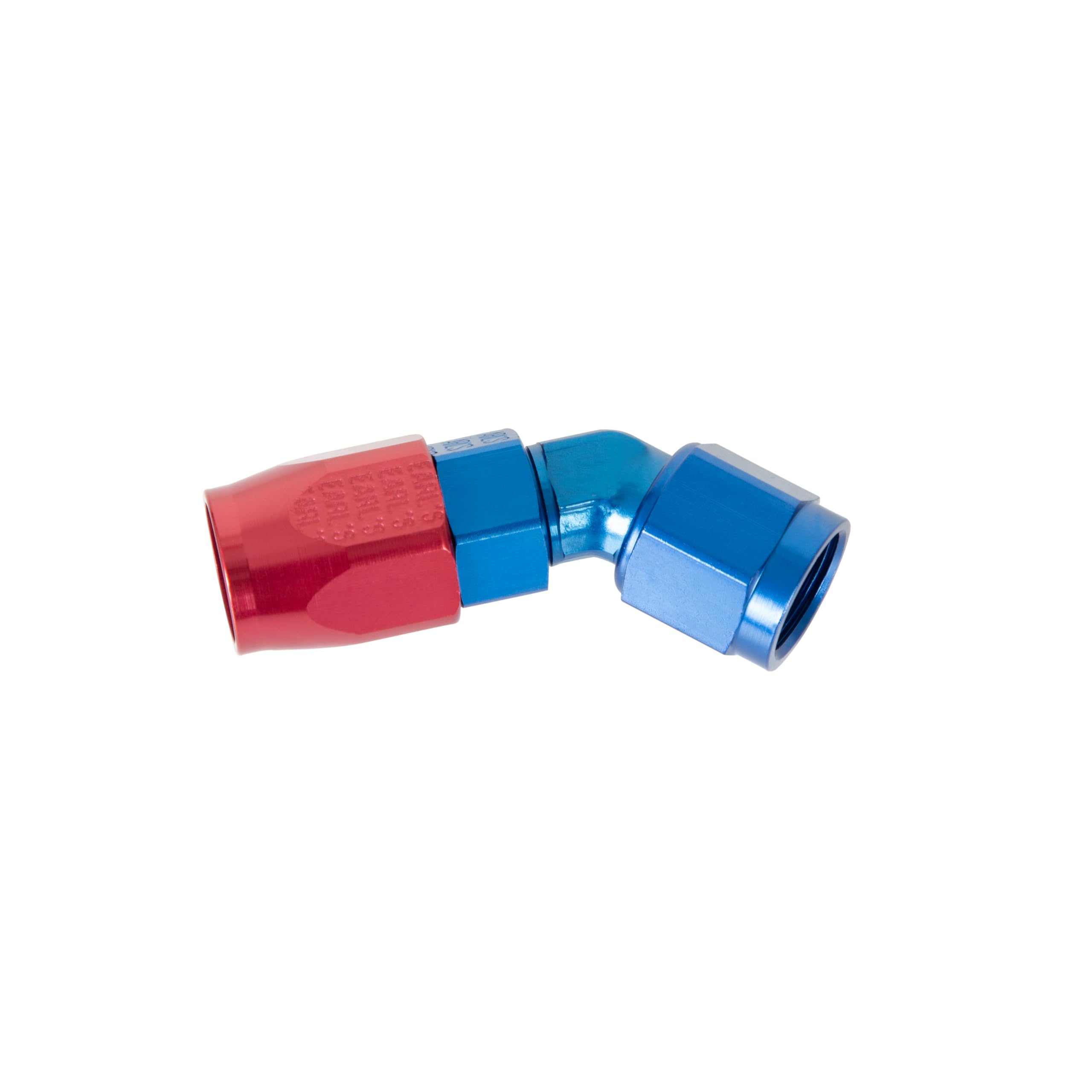 Earl's Swivel-Seal® 45 Degree Hose End -6 AN - Red/Blue - Clamshell Package