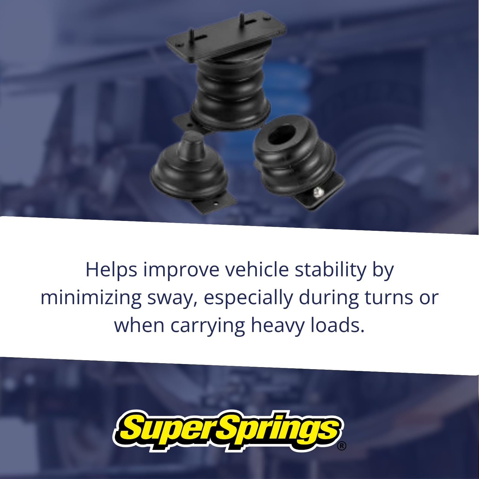 SuperSprings Left and Right Rear SSR-315-47-2 Black SumoSprings fits 2014 2023 Ram 2500 4x4 | Reduces Rear End Sag, Decreases Vibration & Stabilizes Sway