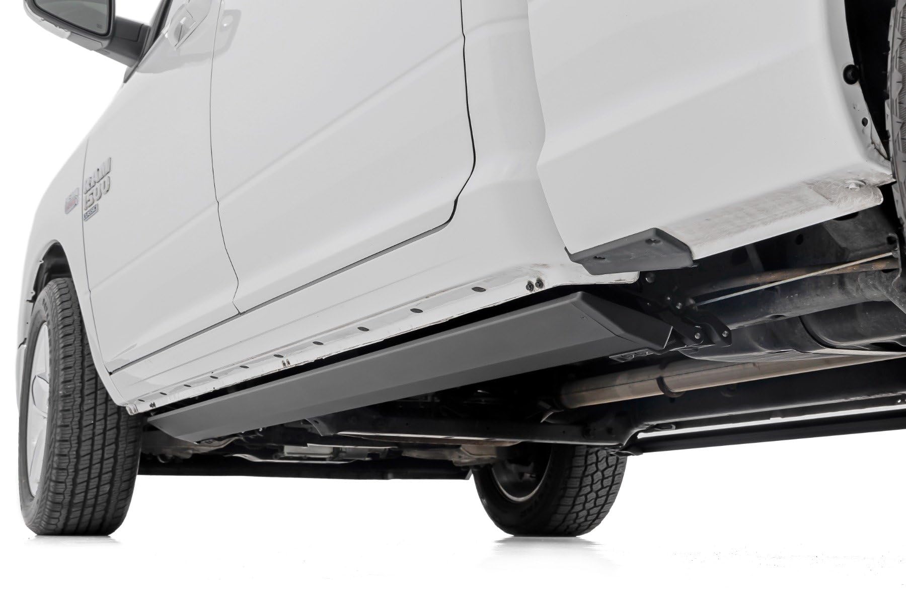 Rough Country Power Running Boards with LED Step Lights for 1500 Ram, Quad Cab (2009-2018) - Dual Motor Electric Powerstep Board & Retractable Truck Steps