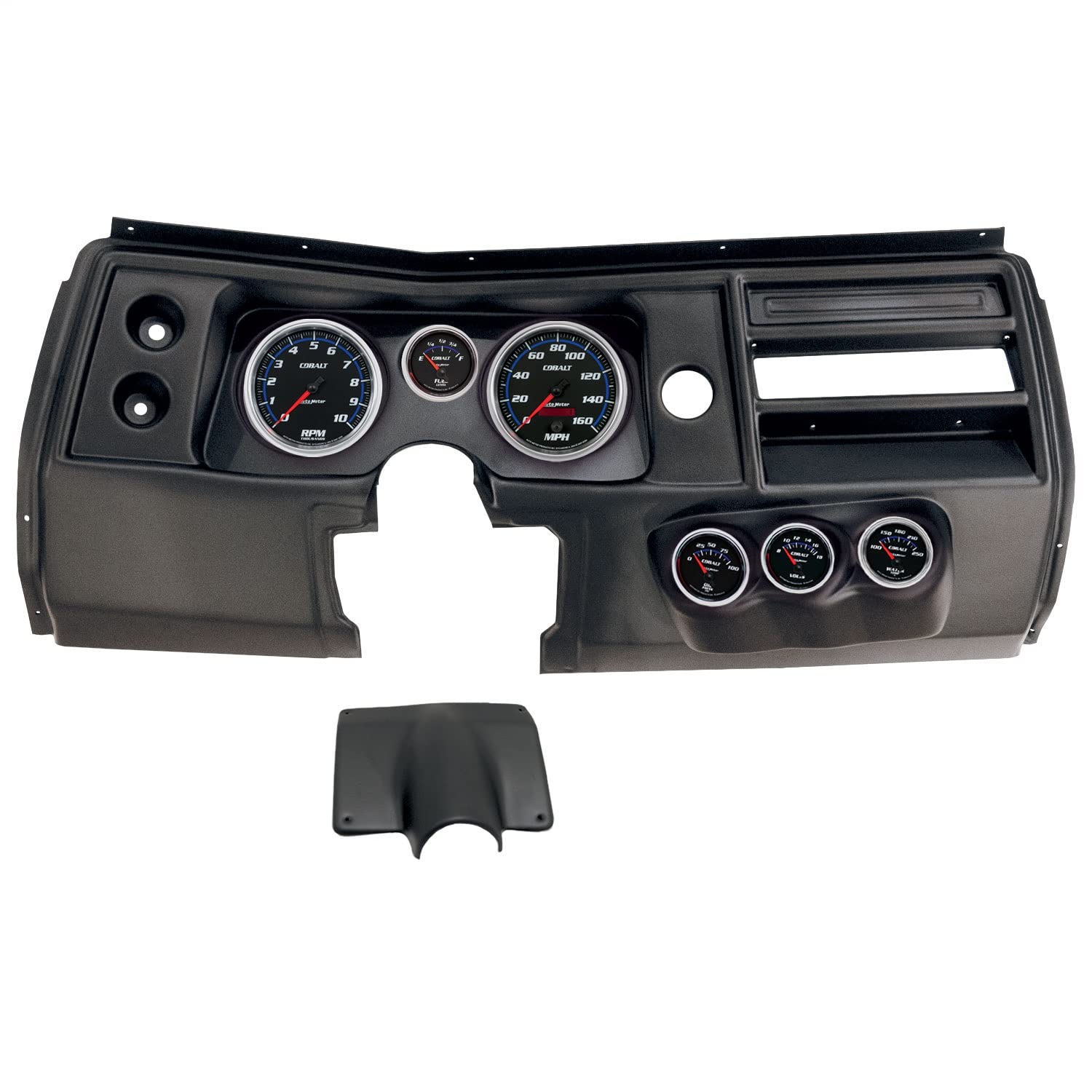 AutoMeter Dash Kit Direct Fit, (5" X2, 2 1/16" X4), Chevy Chevelle No Vent 68, Cobalt (2903-05)