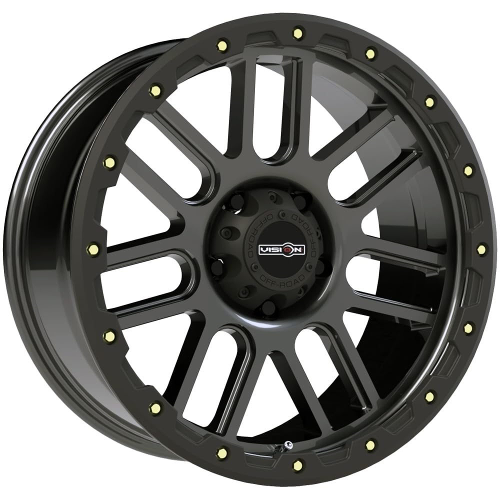 Gray VISION OFF-ROAD NEMESIS Wheel with Gunmetal (0 x 9. inches /5 x 139 mm, -12 mm Offset)