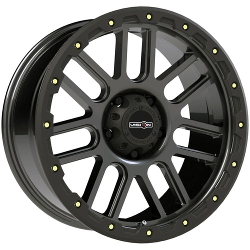 Gray VISION OFF-ROAD NEMESIS Wheel with Gunmetal (0 x 9. inches /5 x 139 mm, -12 mm Offset)