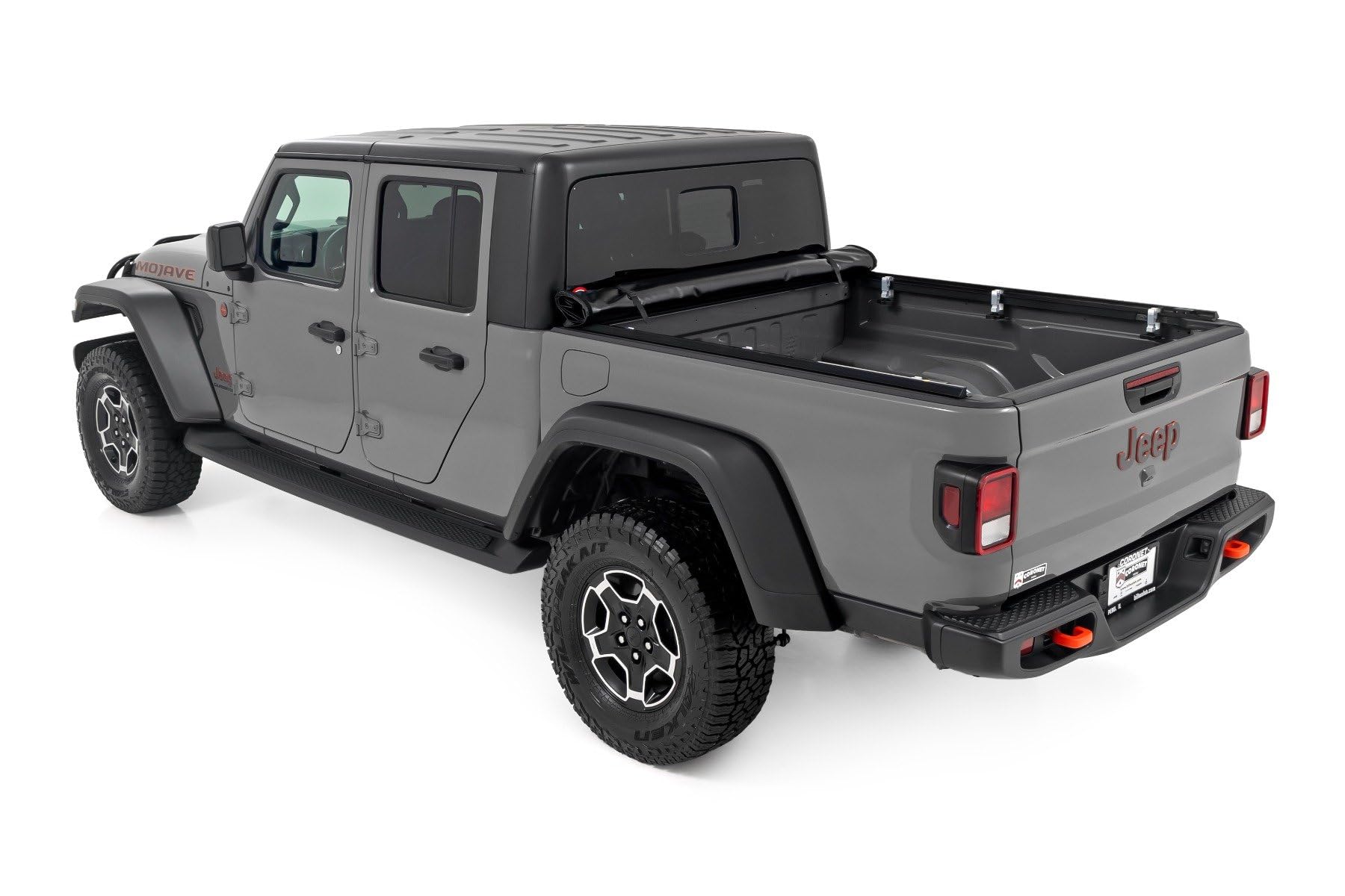 Soft Roll-Up Truck Bed Cover Rough Country for Jeep Gladiator (2020-2025) - Fits 5' (60.3") Bed, Weatherproof Tonneau Covers