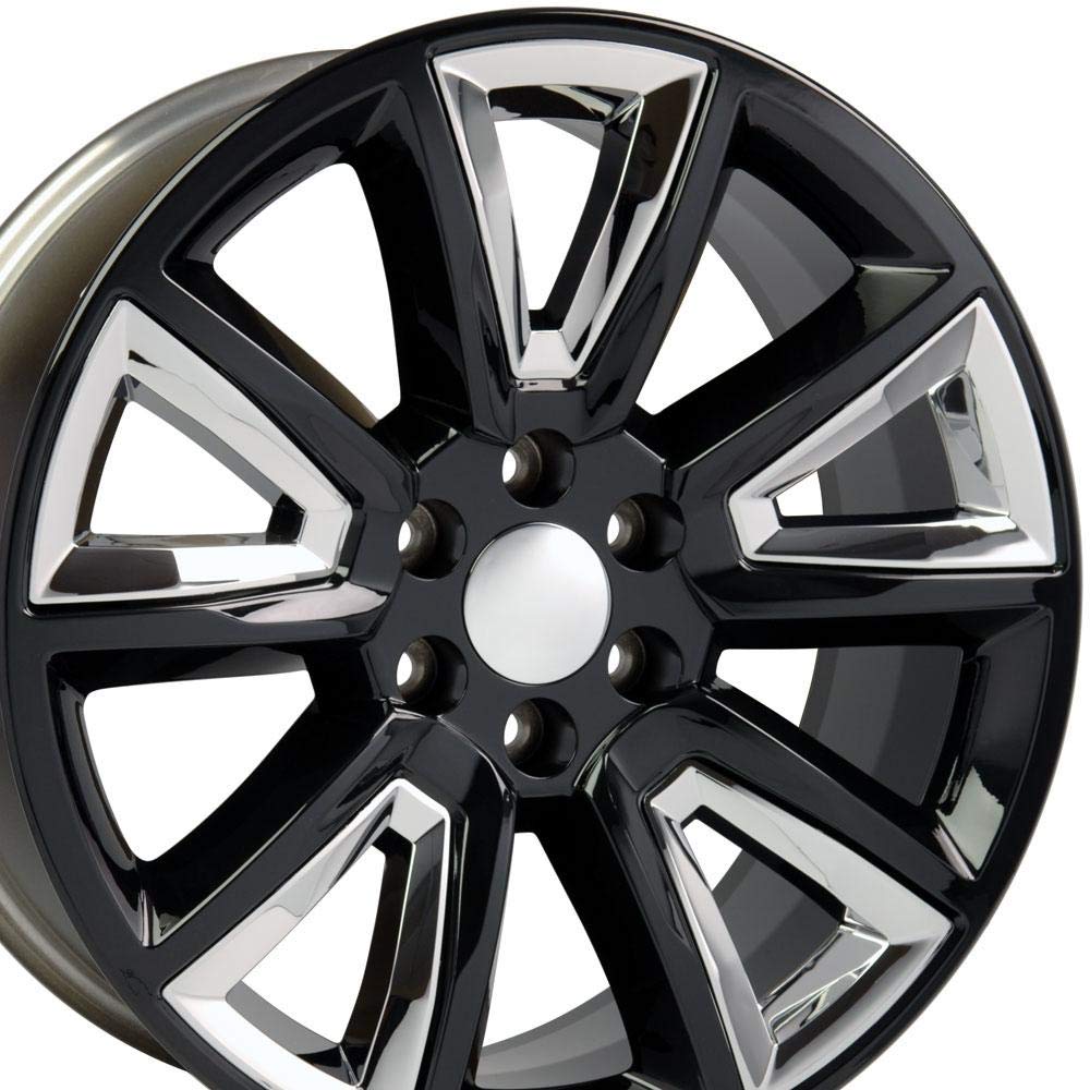 Black Wheel OE Wheels LLC CV73-20085-6550-24B-ic Painted (20 x 8.5 inches /6 x 139 mm, 24 mm Offset)