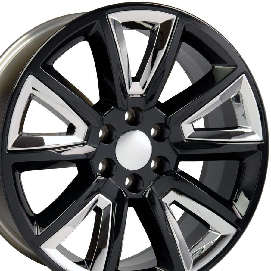 Black Wheel OE Wheels LLC CV73-20085-6550-24B-ic Painted (20 x 8.5 inches /6 x 139 mm, 24 mm Offset)