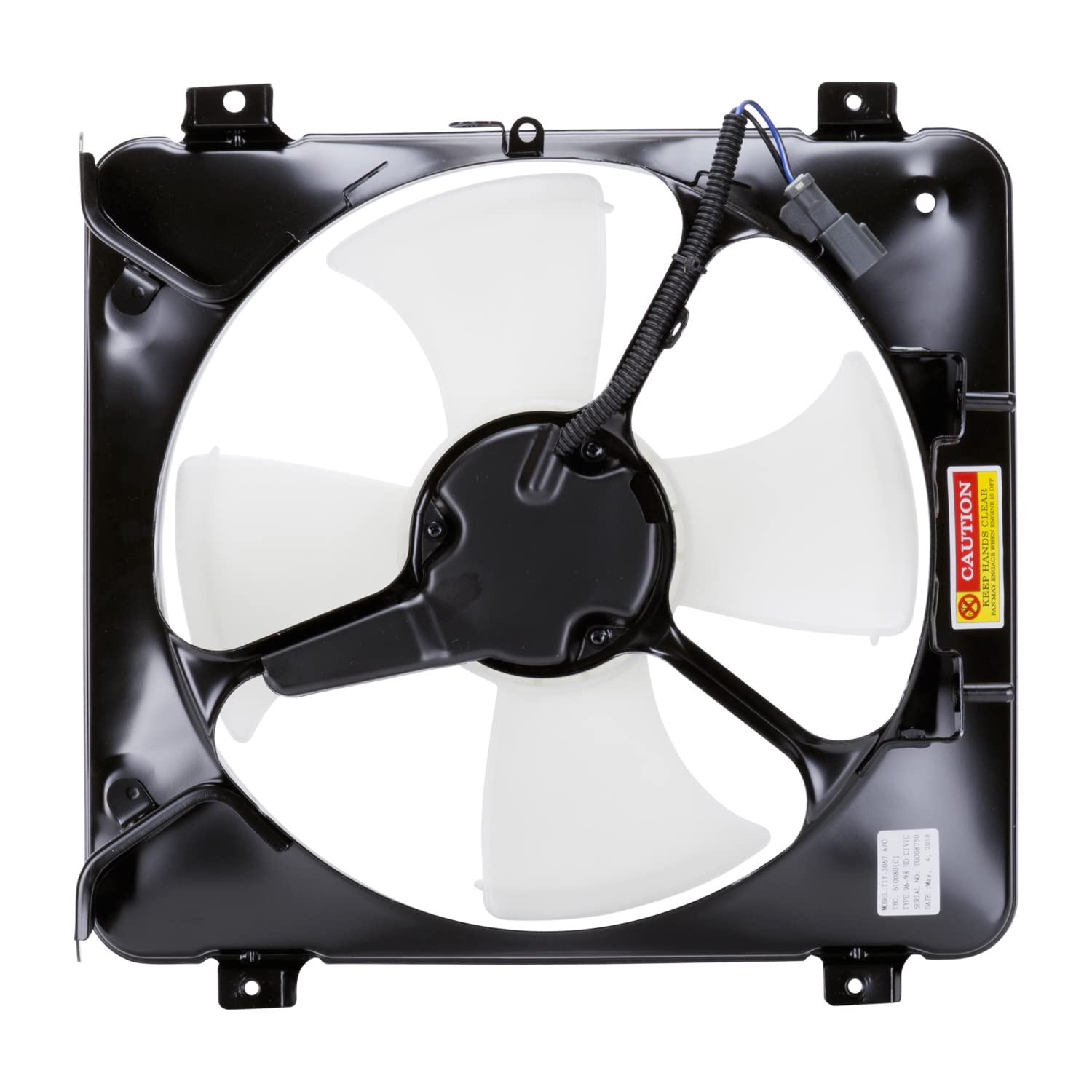 Replacement TYC 610080 Cooling Fan Assembly For '96-'98 Honda Civic