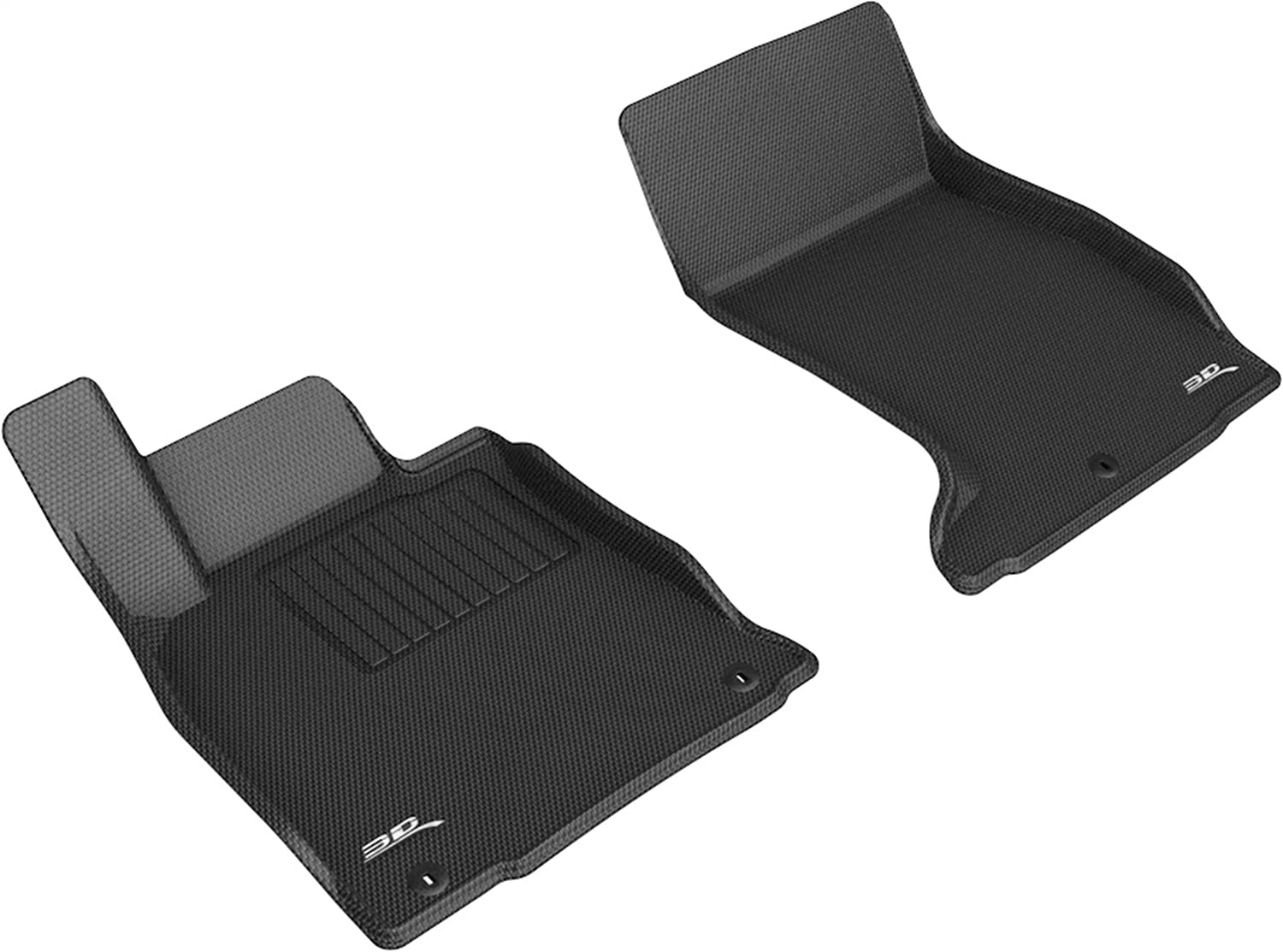 Kagu 3D MAXpider Custom Fit Floor Mat (Black) Compatible with Genesis G70 AWD 2019-2026 - Front Row