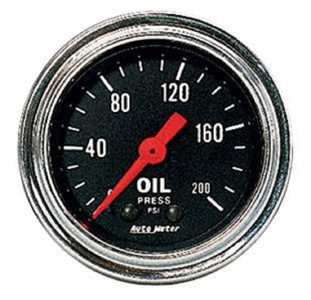 Mechanical Oil Pressure Gauge Auto Meter 2422 Traditional Chrome