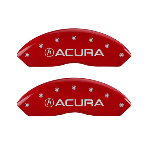 MGP Set of 4 Caliper Covers 39016STSXRD, Engraved Front: Acura - Engraved Rear: TSX, Red Powder Coat Finish, Silver Characters