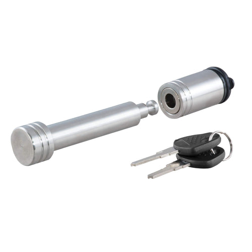 CURT Stainless Steel Trailer Hitch Lock 23516, 5/8-Inch Pin Diameter, Fits 2-Inch Receiver