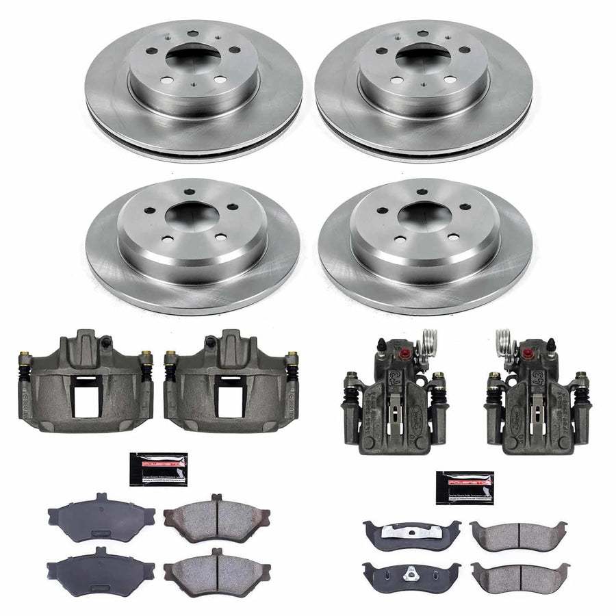 Power Stop Autospecialty Front & Rear Caliper Brake Kit- Brake Calipers, Brake Rotors and Ceramic Brake Pads