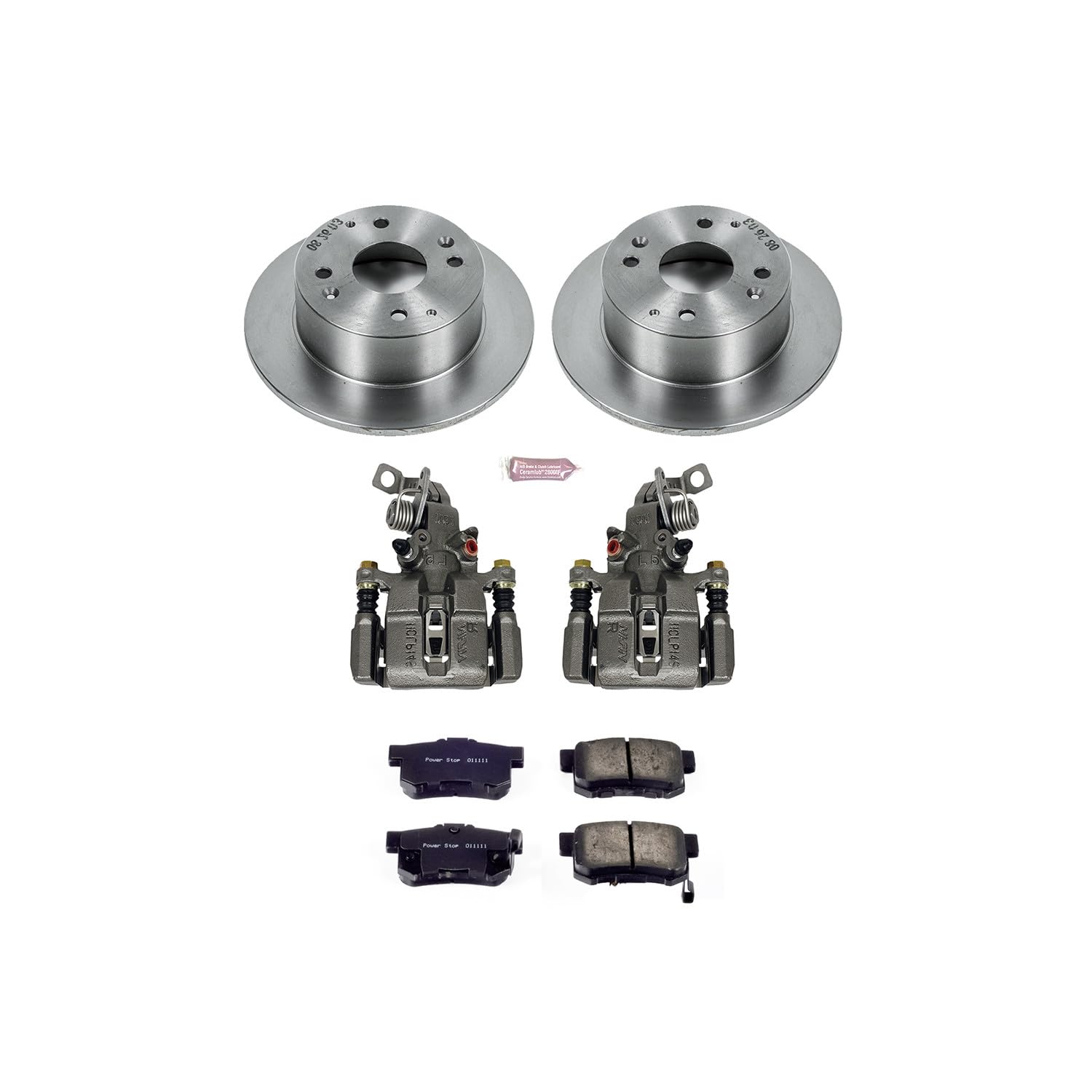 Power Stop KCOE4991 Stock Replacement Rear Brake Kit (with Calipers) For Acura TL 1995-1998 [Model Specific]