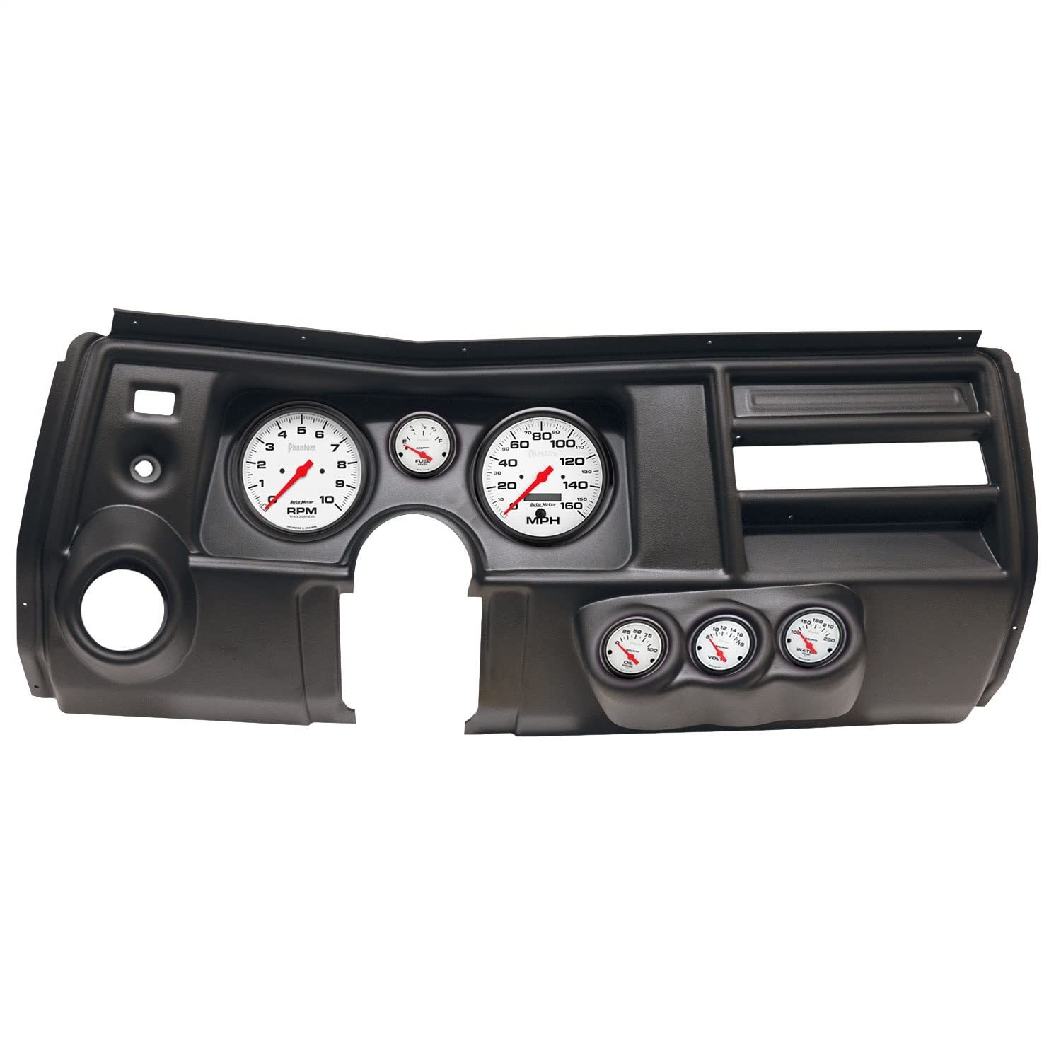 AutoMeter Dash Kit Direct Fit, (5" X2, 2 1/16" X4), Chevy Chevelle Vent 69, Phantom (2911-09)