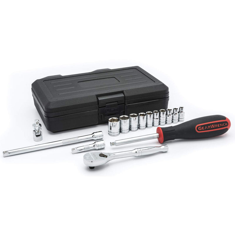15 Pc. GEARWRENCH 1/4" Drive 6 Point Standard SAE Mechanics Tool Set - 80650