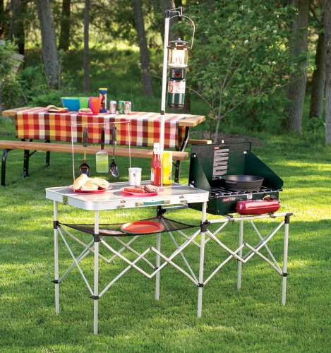 Coleman Portable Pack-Away Camp Kitchen, Outdoor Folding Kitchen with Food Prep Area, Great for Camping, Tailgating, Grilling & More