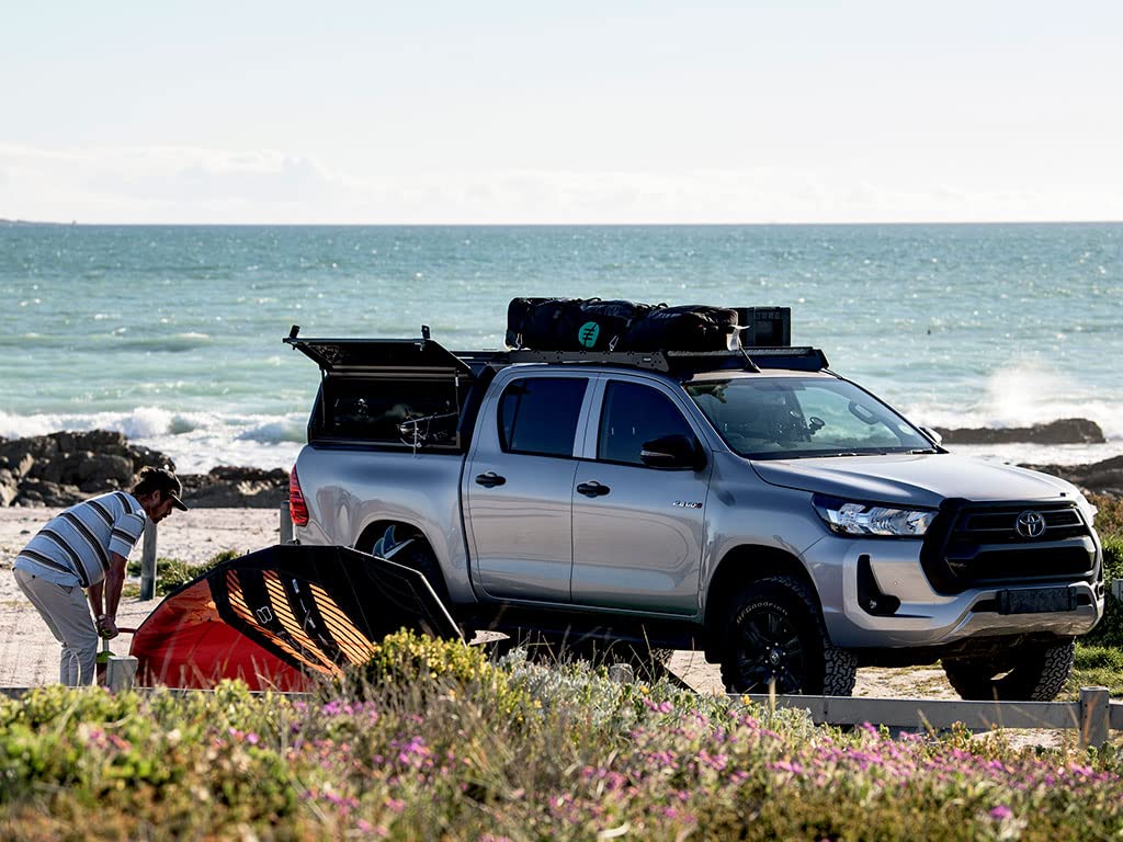 Slimsport Front Runner Roof Rack Kit/Light Bar Ready Compatible with Toyota Hilux DC (2015-2021)