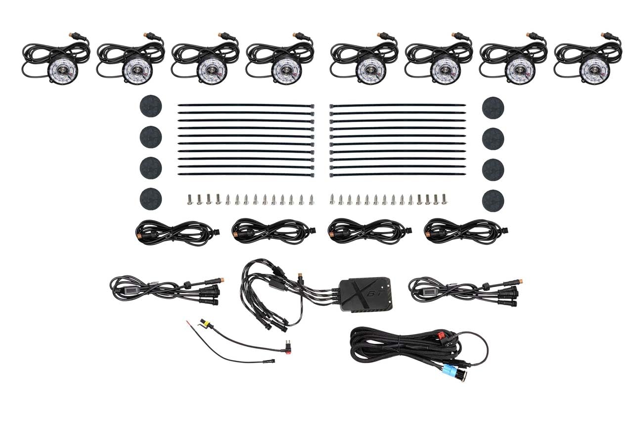 Rock Light Kit: Morimoto XRL30: Rgb Led / 8 Pack