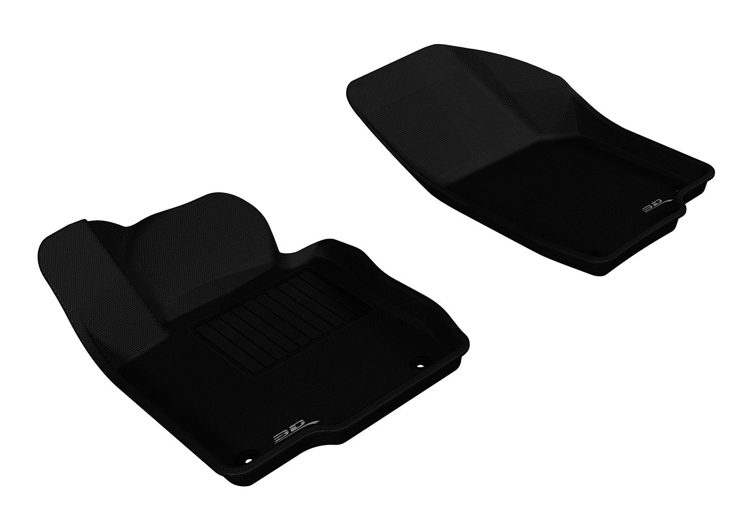 3D MAXpider Floor Mats All-Weather for Volkswagen Passat 2012-2019 Custom Fit Car Liners, Kagu Series (1st Row, Black)