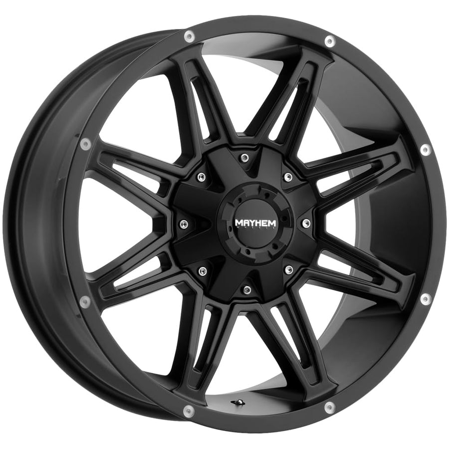 Matte Black MAYHEM RAMPAGE Wheel (20 x 9. inches /6 x 135 mm, 11 mm Offset)