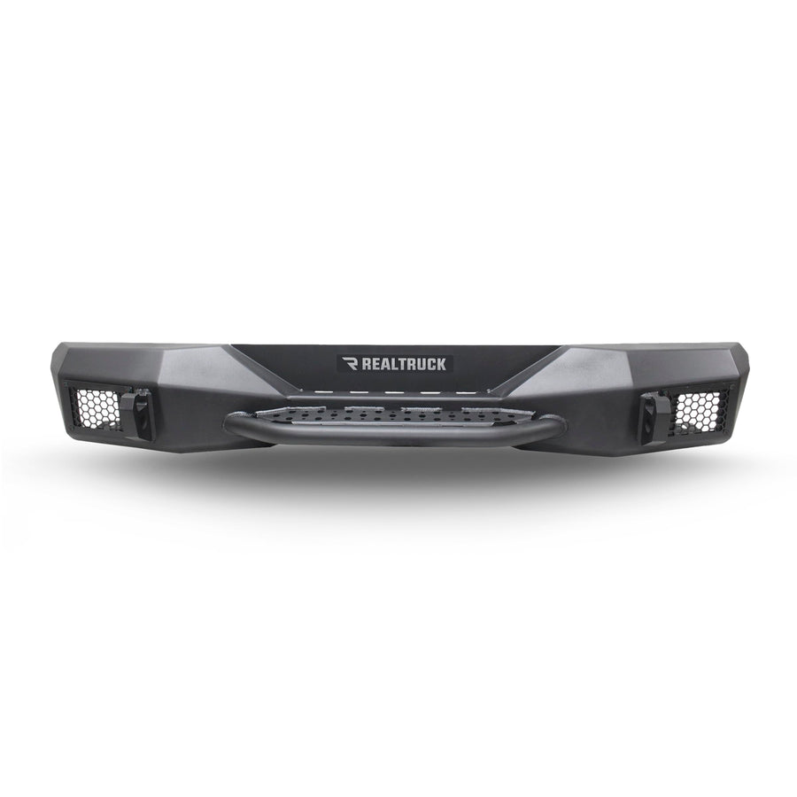 Rockline Go Rhino Stubby Rear Bumper | Galvanized Steel, Textured Black | 371100T | Fits 2018 - 2024 Jeep Wrangler JL & Wrangler JLU, 2-Door or 4-Door