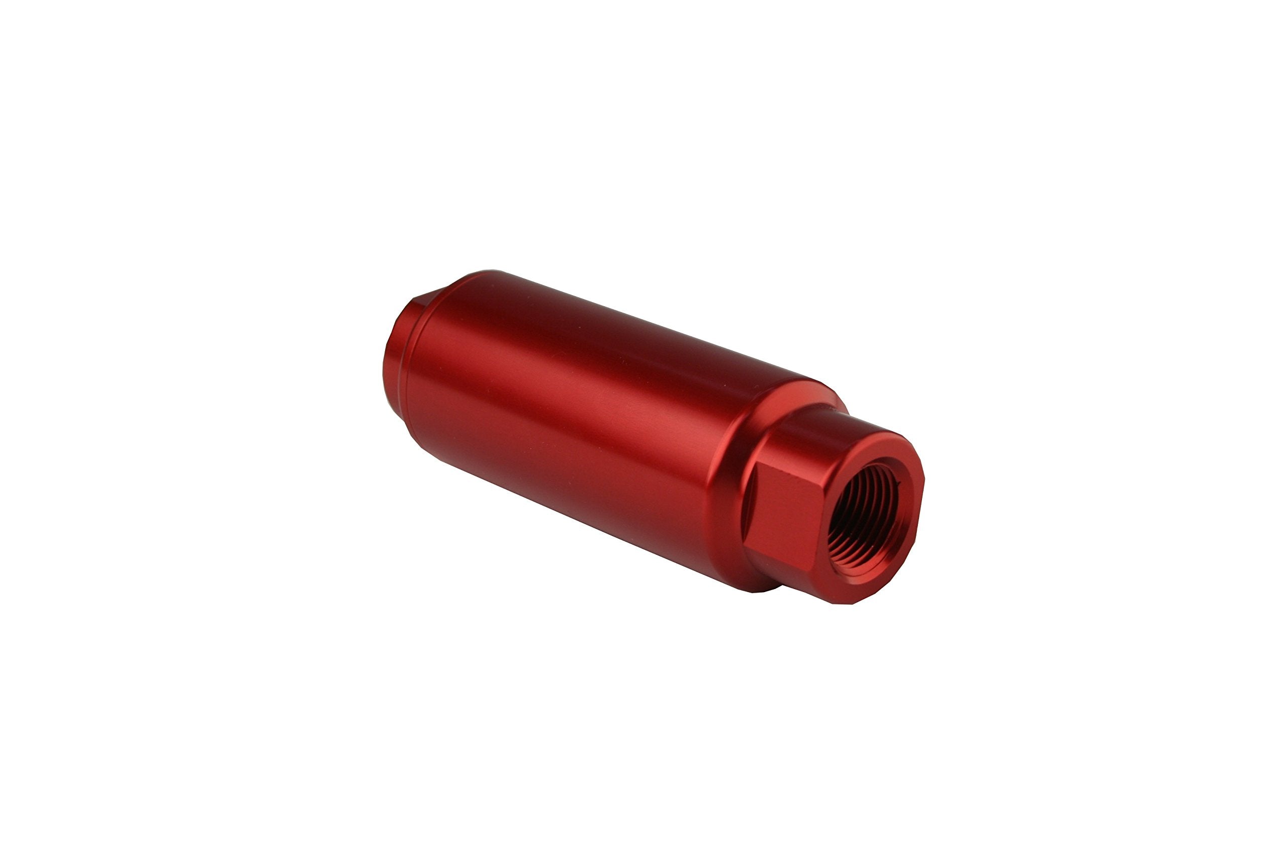 In-Line Aeromotive 12316 Filter, 100-Micron Stainless Mesh Element, 3/8" NPT Port, Bright-Dip Red, SS Series, 1-1/4" OD