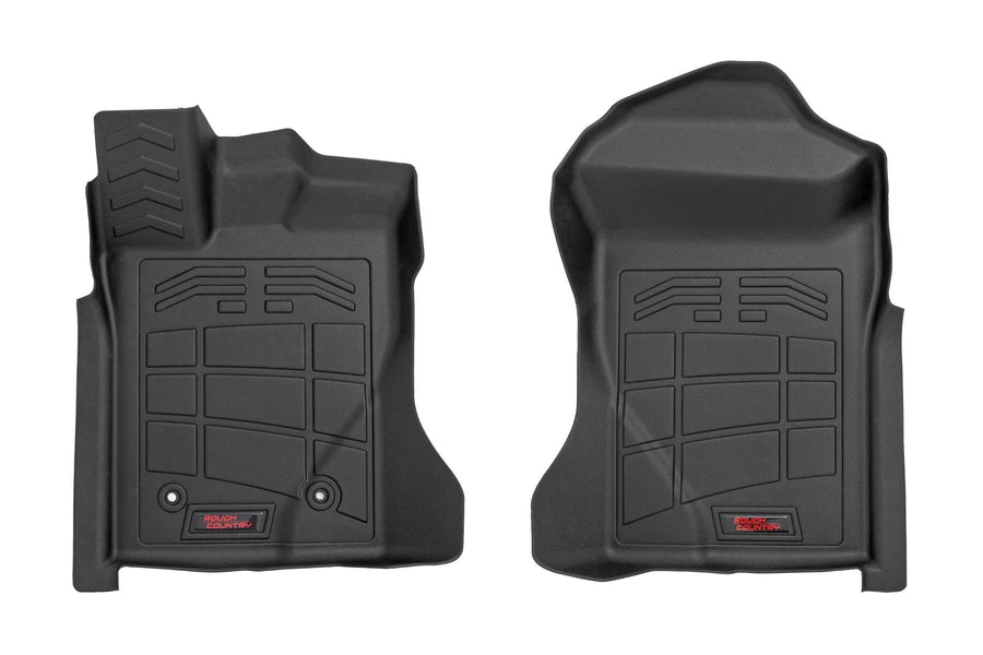 Sure-Fit Rough Country Front Floor Mats for Ford Ranger (2024-2025) Crew Cab - Waterproof, Non-Slip Flexible Floor Mat, Front Set