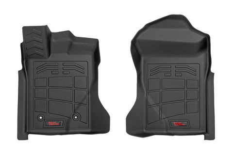 Sure-Fit Rough Country Front Floor Mats for Ford Ranger (2024-2025) Crew Cab - Waterproof, Non-Slip Flexible Floor Mat, Front Set