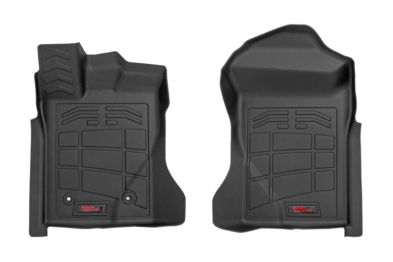Sure-Fit Rough Country Front Floor Mats for Ford Ranger (2024-2025) Crew Cab - Waterproof, Non-Slip Flexible Floor Mat, Front Set