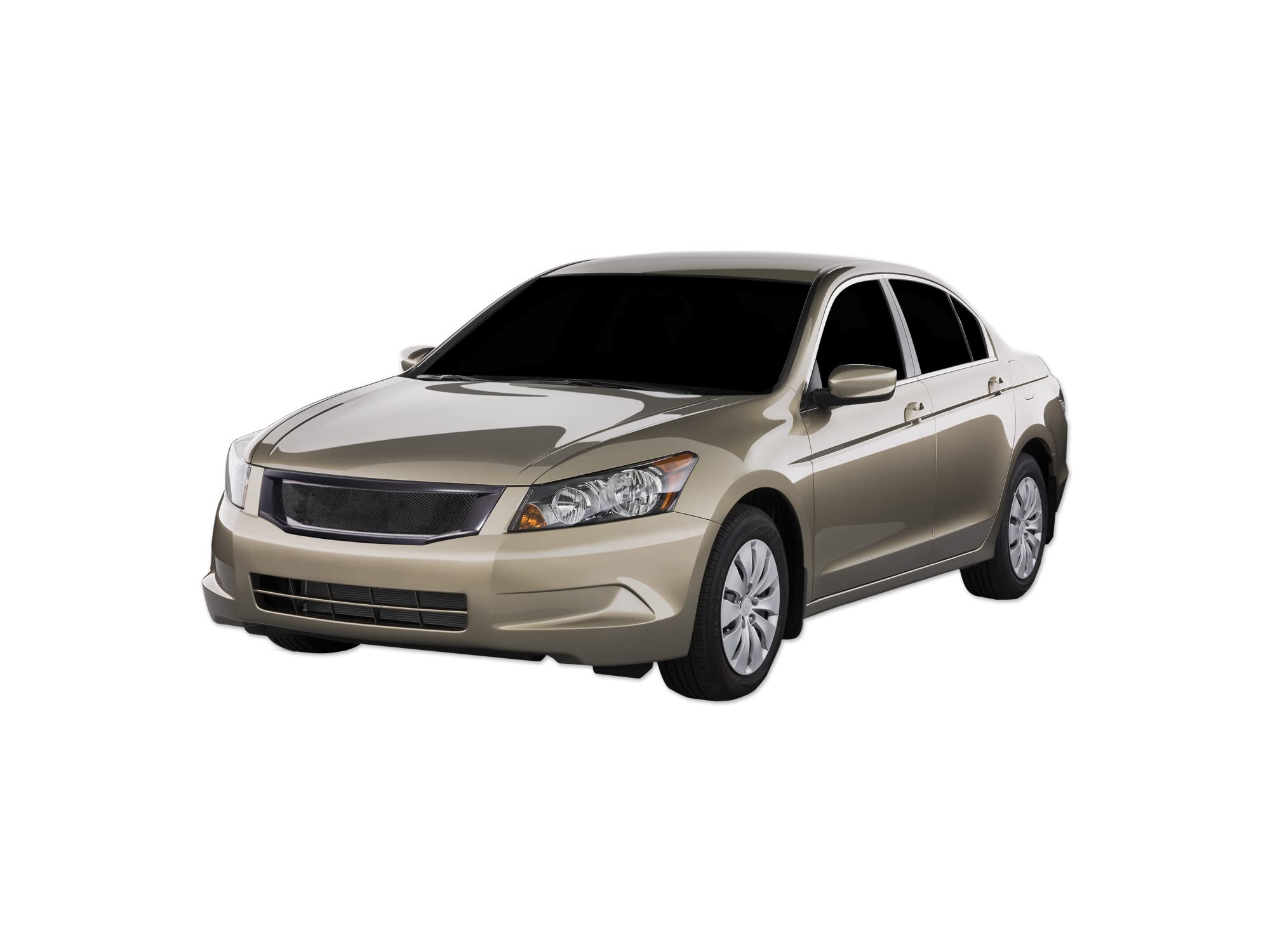 7148963 Armordillo USA Mesh Front Hood Grille - Gloss Black Fits 2008-2010 Honda Accord 4 Door Sedan