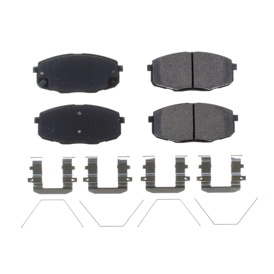 Front Brake Kit Power Stop For Hyundai Elantra GT 2018-20 | Kia Soul 2017-19 - Ceramic Brake Pads With Installation Hardware, 17-2094