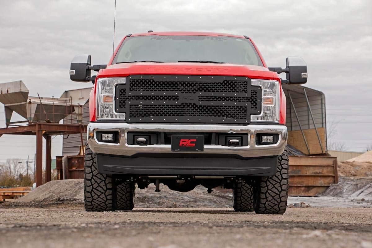 Rough Country Mesh Black Grille Insert for 2017-2019 Ford Super Duty - 70213