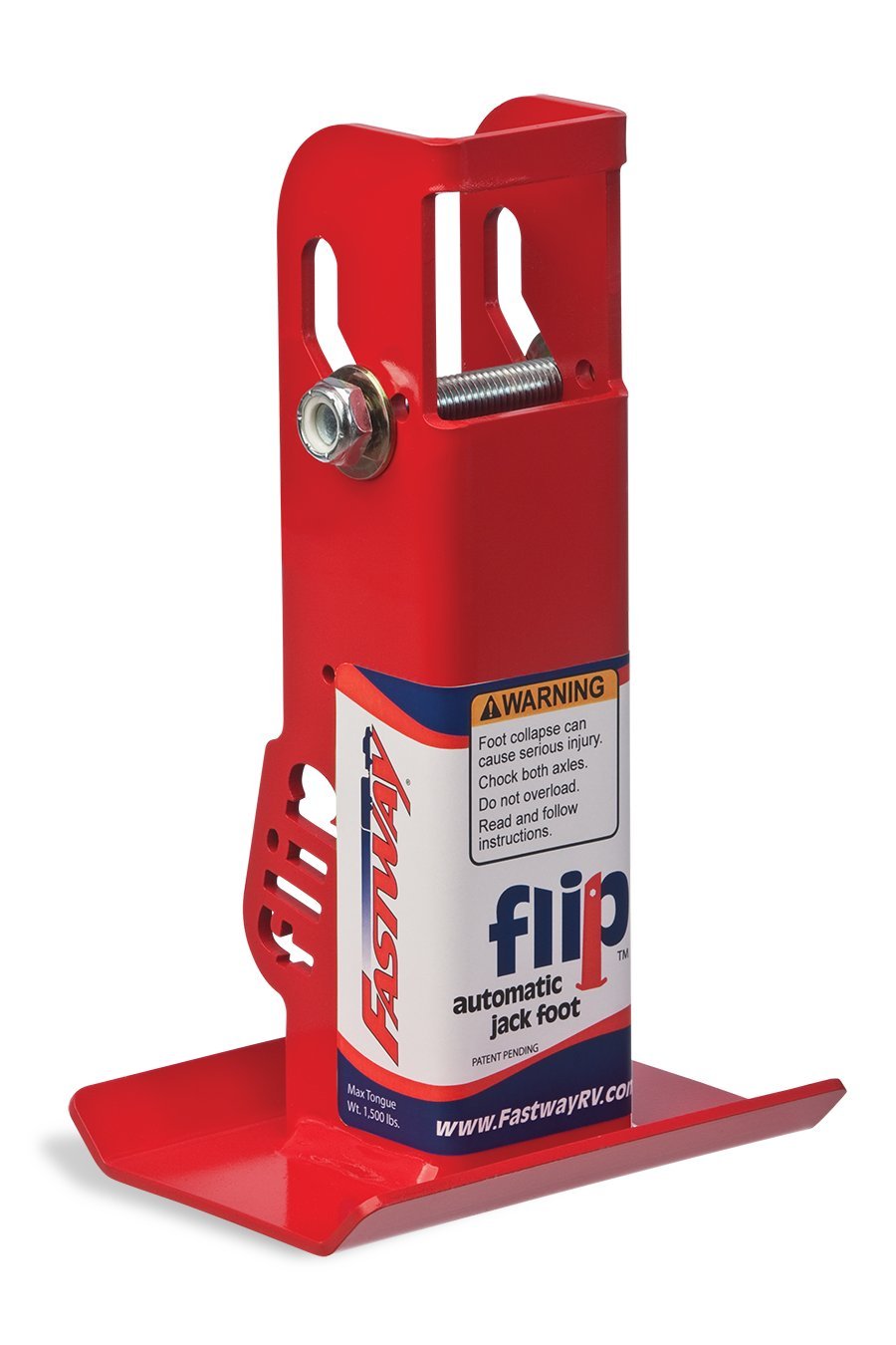 Fastway 88-00-6500 FLIP Trailer Tongue Automatic Fold-Up Jack Foot Plate for 2 1/4" Jacks-6" Extension (2-Inch Inner Jack Tube)