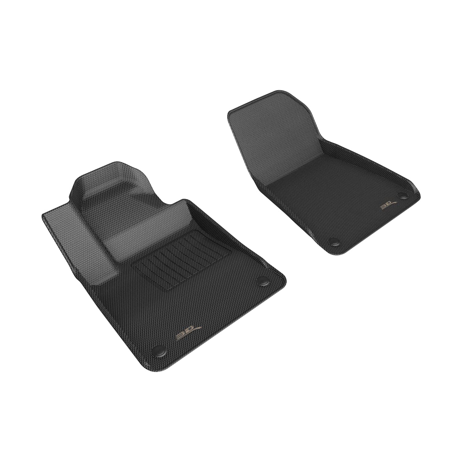 Kagu Floor Mat 3D MAXpider Custom Fit (Black) Compatible with Polestar 2 2021-2026 - Front Row