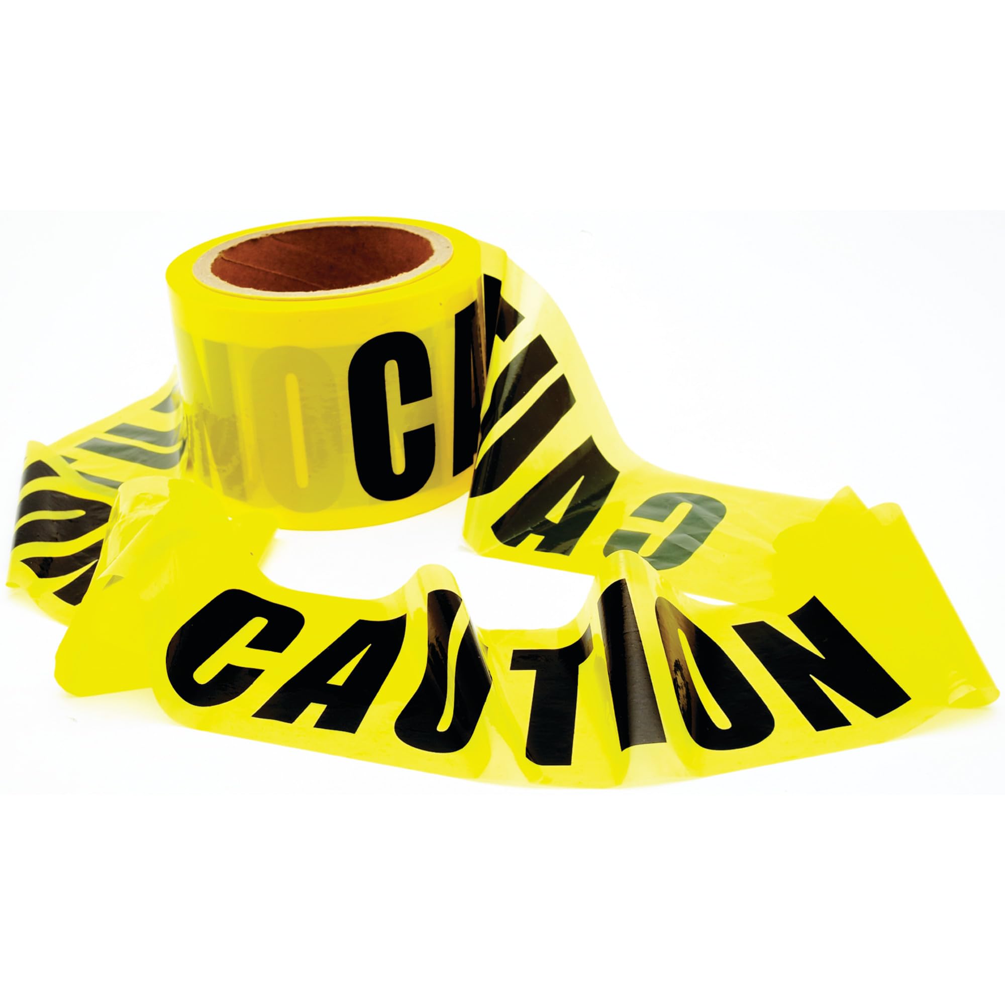 Bright Yellow Performance Tool 1475 Caution Tape for Clearly Marking Off-Limits Areas and Guiding People in Crowded Spaces