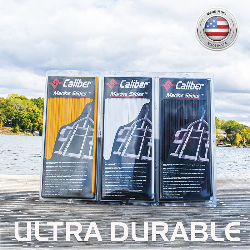 Marine Caliber Trailer Bunk Slides, 1.5" X 15", 10-Pack, White