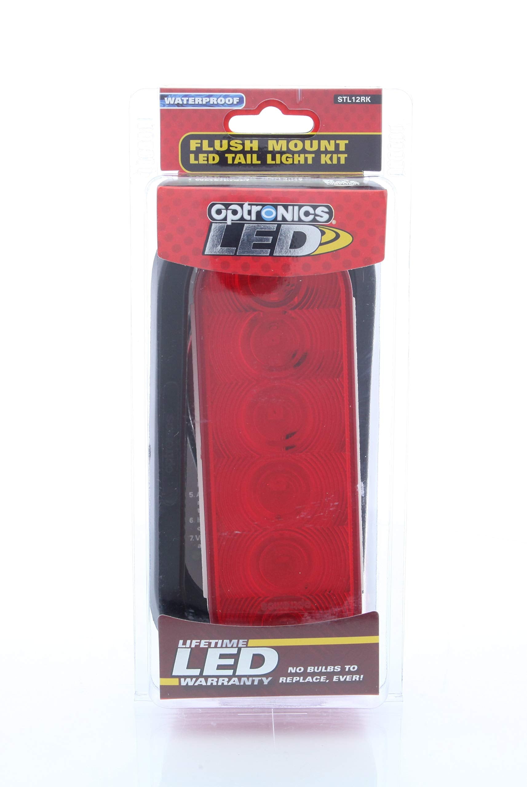 Optronics 6" Oval Sealed LED Tail Light Kit Red Lens STL12RK