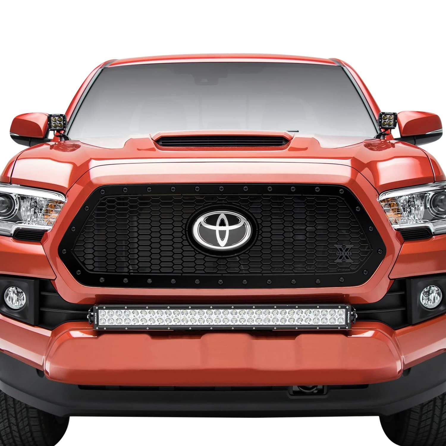 Stealth Laser Compatible with Tacoma X Grille (2018-2021), Black, 1 Pc, Insert, Black Studs, Does Not Fit Vehicles with Camera - PN #7719511-BR