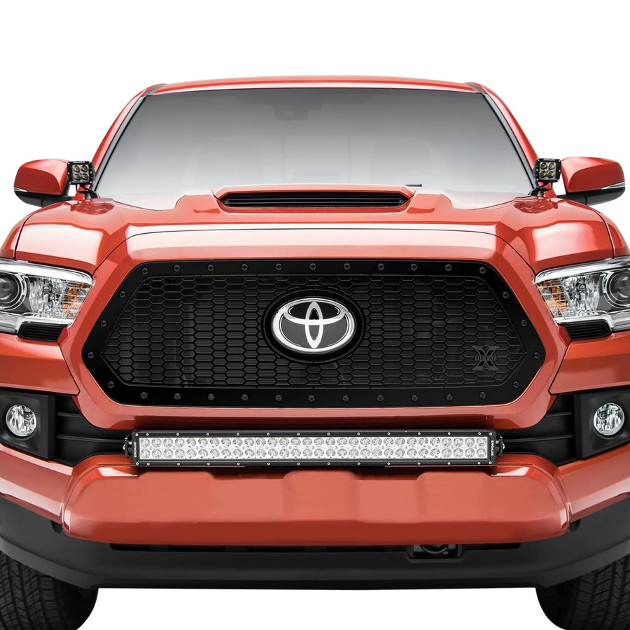 Stealth Laser Compatible with Tacoma X Grille (2018-2021), Black, 1 Pc, Insert, Black Studs, Does Not Fit Vehicles with Camera - PN #7719511-BR