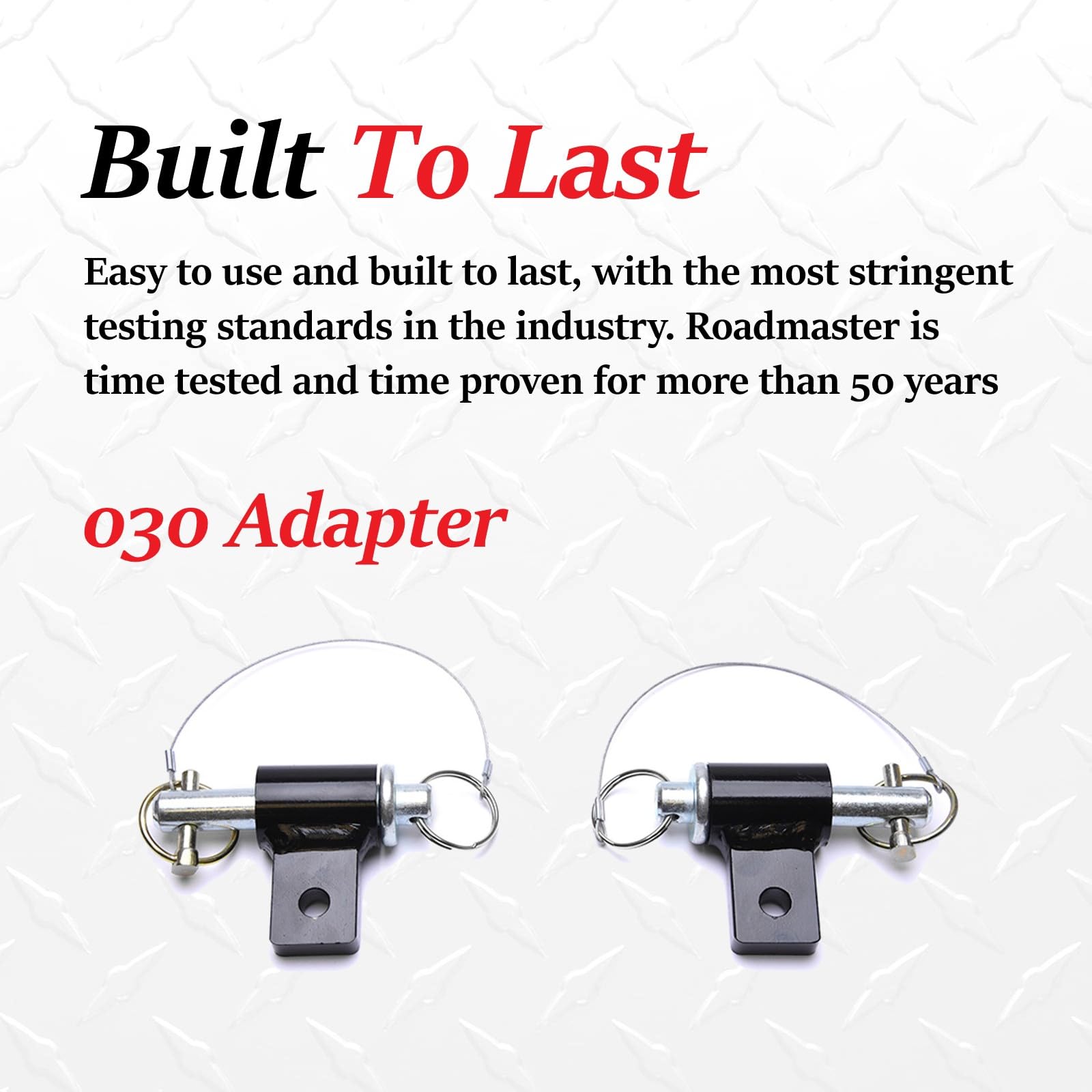 Roadmaster 030 Blue Ox Tow Bar Pair of Steel Adapters to RM Baseplate | Durable Powder-Coated | Direct and Crossbar Compatible | Motorhome Mounted Only | Easy Installation
