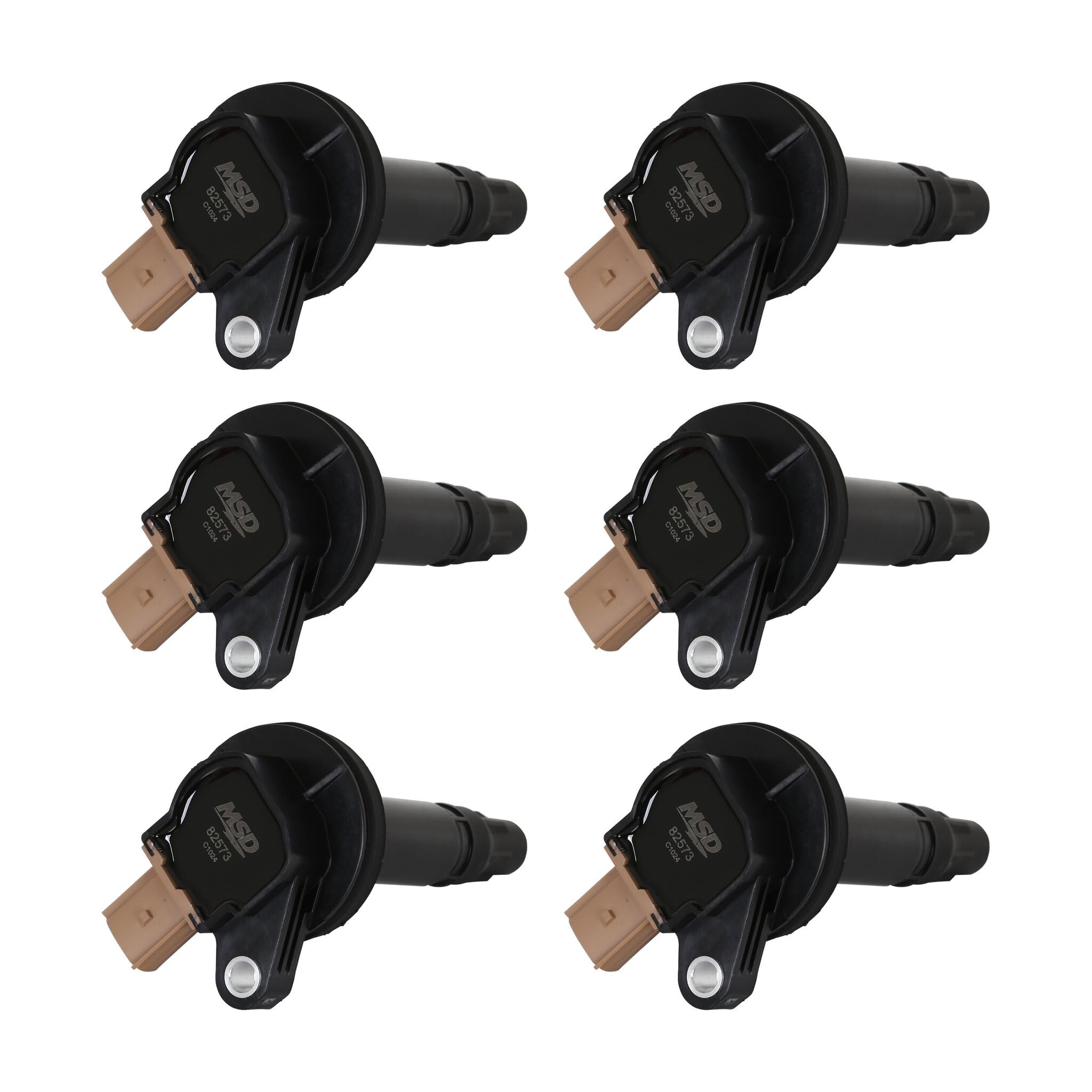 825763 MSD Ignition Coils, Black, 6-Pack (3-Pin Connector)
